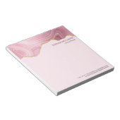 Rosa Marmor Gold Glitzer Notizblock (angewinkelt)