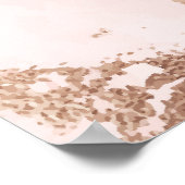 Rosa Marmor: goldener Hintergrund. Poster (Ecke)
