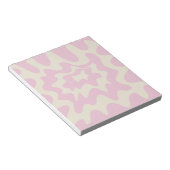 Rosa Marmor Groovy Wavy Strip Moderner Frühling Notizblock (angewinkelt)