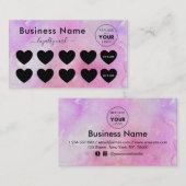 Rosa Marmor hinzufügen Minimaler Logoabschlag für Treuekarte (Vorne/Hinten)