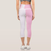 Rosa Marmor Hochwaisted Capris (Rückseite)