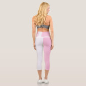 Rosa Marmor Hochwaisted Capris (Rückseite)