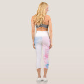 Rosa Marmor Hochwaisted Capris (Rückseite)
