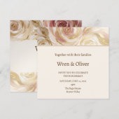Rosa Marmor-Hochzeit Einladung (Vorne/Hinten)