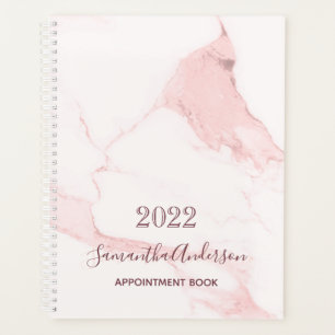 Rosa Marmor in Rosa Name elegantes Business 2026 Planer