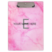Rosa Marmor Klemmbrett (Vorderseite)