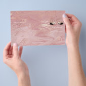 Rosa Marmor Makeup Eyes Lashes DL 3 Packungsbeilag Flyer (Handgriff)