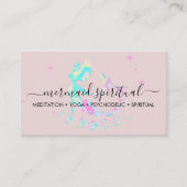 Rosa Marmor Meerjungfraumond Visitenkarte (Vorderseite)