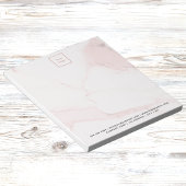 Rosa Marmor mit elegantem Firmenlogo Notizblock