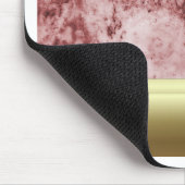 Rosa Marmor mit goldenen Streifen Mousepad (Ecke)