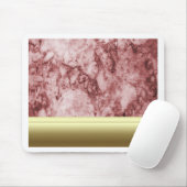 Rosa Marmor mit goldenen Streifen Mousepad (Mit Mouse)