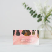 Rosa Marmor mit Pinseln bilden den künstlerischen  Treuekarte (Stehend Vorderseite)