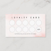 Rosa Marmor mit Pinseln bilden den künstlerischen  Treuekarte (Rückseite)