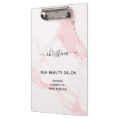 Rosa Marmor mit rosa Rosa, elegantes Business Klemmbrett (Links)