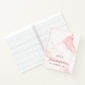 Rosa Marmor mit rosa Rosa, elegantes Business Notizblock (Innenseite)