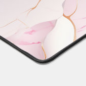 Rosa Marmor mit Touch von Gold Schreibtischunterlage (Ecke)