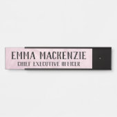 Rosa Marmor mit Türenschild Türschild (Vorderseite )