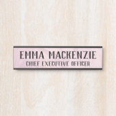 Rosa Marmor mit Türenschild Türschild (Vorderseite )