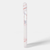 Rosa Marmor Moderne Stilvolle Monogram Case-Mate iPhone Hülle (Rückseite / Links)