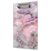 Rosa Marmor niedlich elegant grau Klemmbrett (Links)