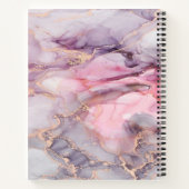 Rosa Marmor niedlich elegant grau Notizblock (Rückseite)