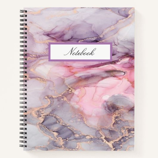 Rosa Marmor niedlich elegant grau Notizblock (Vorderseite)