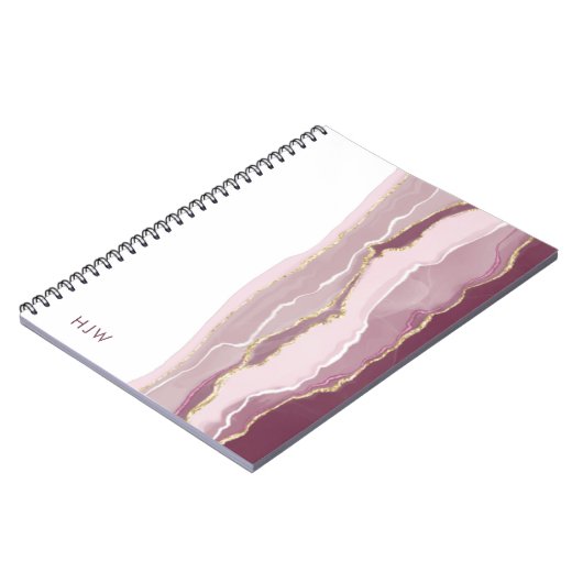 Rosa Marmor Notizblock (Linke Seite)