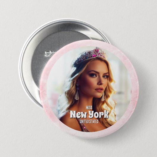 Rosa Marmor-Pagenten-Foto-Button-Pin Button (Vorne & Hinten)