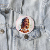 Rosa Marmor-Pagenten-Foto-Button-Pin Button (Beispiel)
