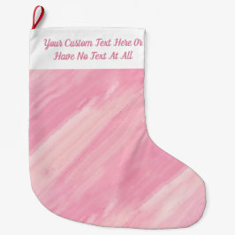 Rosa Marmor Pouring Ombre Pinselstriche Streifen Großer Weihnachtsstrumpf