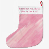 Rosa Marmor Pouring Ombre Pinselstriche Streifen Großer Weihnachtsstrumpf (Rückseite)