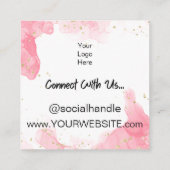 Rosa Marmor Rabatt Scratch Off Danke Karte (Rückseite)