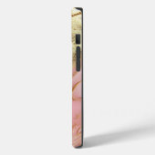 Rosa Marmor schick gold glitzer Monogramm Case-Mate iPhone Hülle (Rückseite / Links)