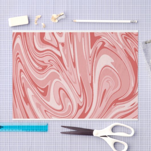 Rosa Marmor Seidenpapier (Handwerk)