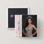 Rosa Marmor-Seitensash-Foto-Button-Anstecknadel Button (Vorne & Hinten)