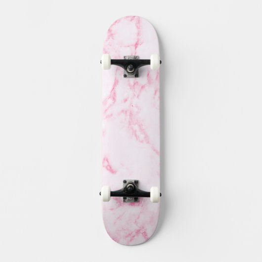 Rosa Marmor Skateboard (Vorderseite)