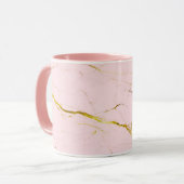 Rosa Marmor Tasse (Vorderseite Links)