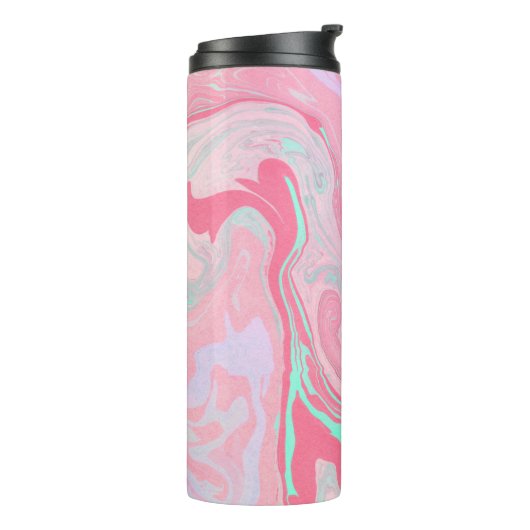 Rosa Marmor Thermosbecher (Nach links gedreht)