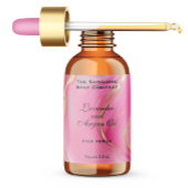 Rosa Marmor und Gold Kosmetik Dropper Flasche Adressaufkleber