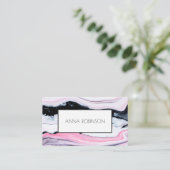 Rosa Marmor Visitenkarte (Stehend Vorderseite)