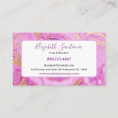 Rosa Marmor Visitenkarte (Rückseite)