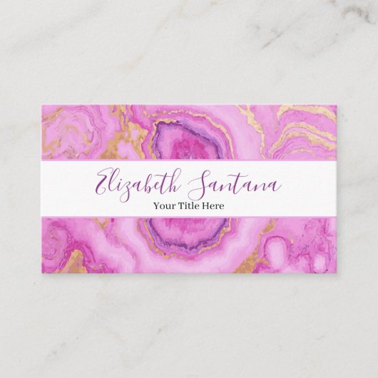 Rosa Marmor Visitenkarte (Vorderseite)
