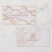 rosa Marmor Visitenkarte (Vorne/Hinten)