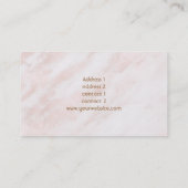 rosa Marmor Visitenkarte (Rückseite)