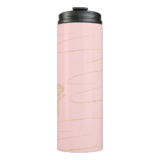 Rosa Marmor-Wärmebecher mit Roségold Thermosbecher