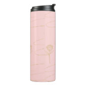 Rosa Marmor-Wärmebecher mit Roségold Thermosbecher (Nach links gedreht)