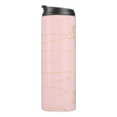Rosa Marmor-Wärmebecher mit Roségold Thermosbecher (Nach rechts gedreht)