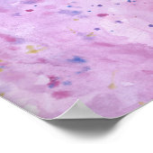 Rosa Marmor Wasserfarbe Platsch Poster (Ecke)