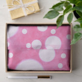 Rosa Marmor Weiße Polka Dots Muster Decoupage Seidenpapier (Geschenk)