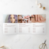 Rosa Marmordesign-Trifold-Broschüre Dreifach Gefaltete Karte (Innenseite)